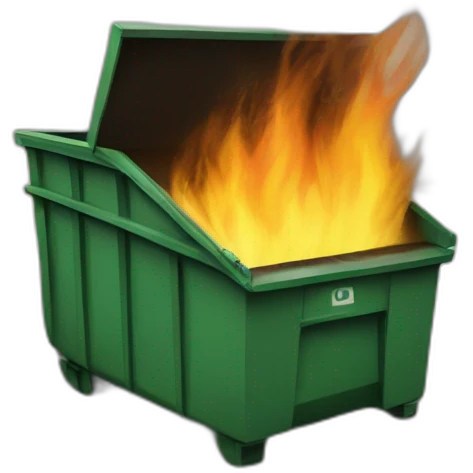 Dumpster fire emoji