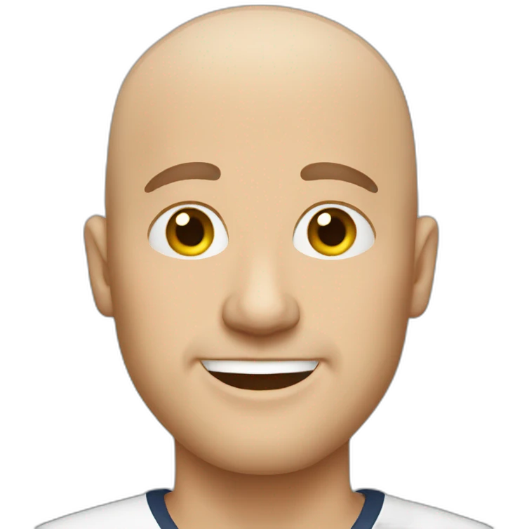 Bald white navy man emoji