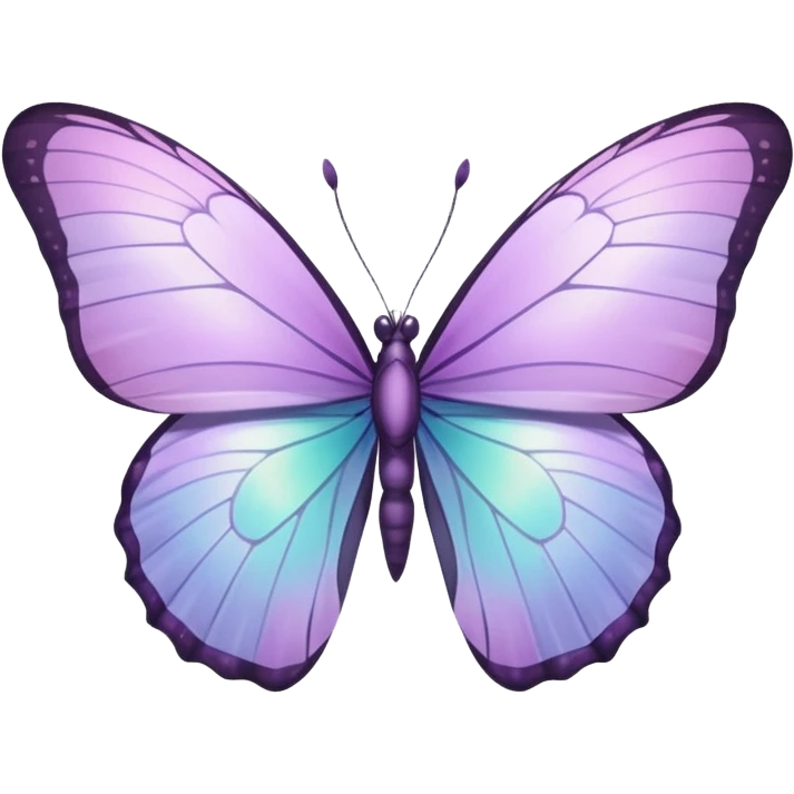 Pastel lilac iridescent butterfly emoji