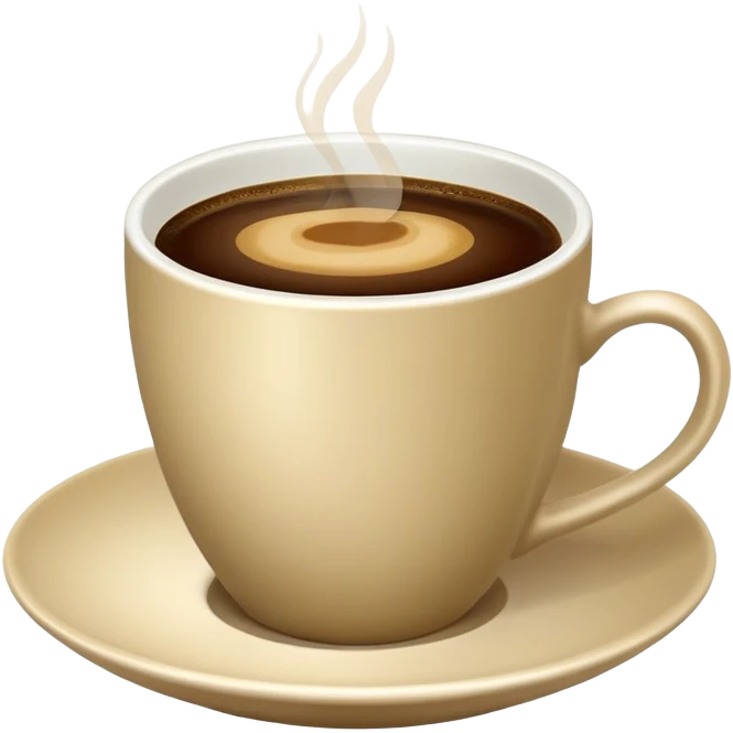 Cinematic Realistic sophisticated cup filled with khaki coffee  emoji