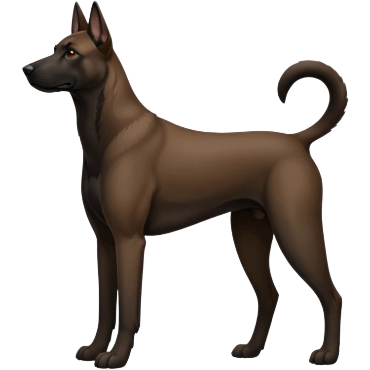 a black belgian malinois with brown feet emoji