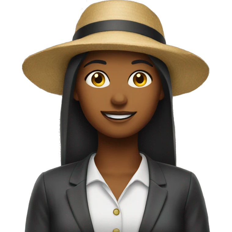saleswoman in a hat shop emoji