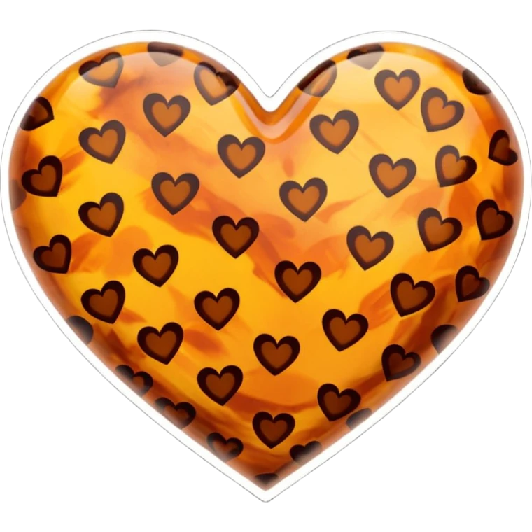 Tortoiseshell pattern heart emoji