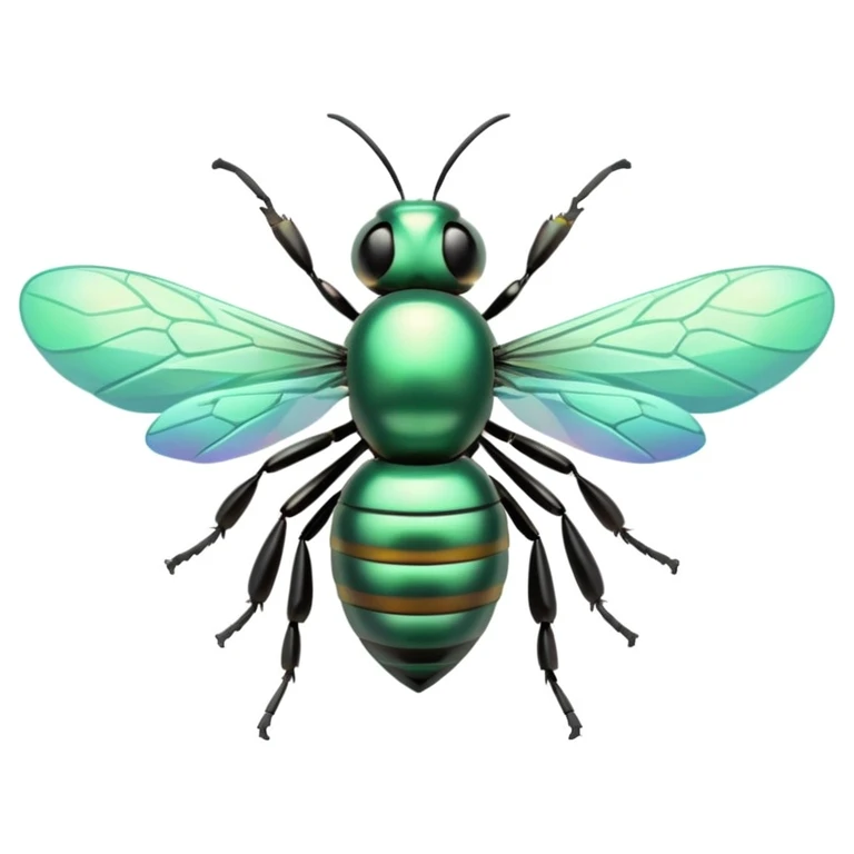 green mint bee, diamonds body emoji