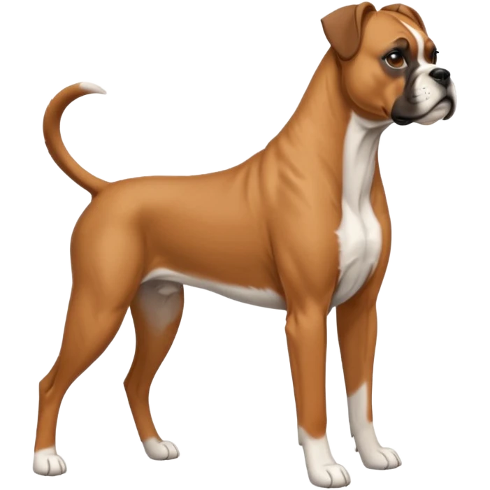boxer dog side profile emoji