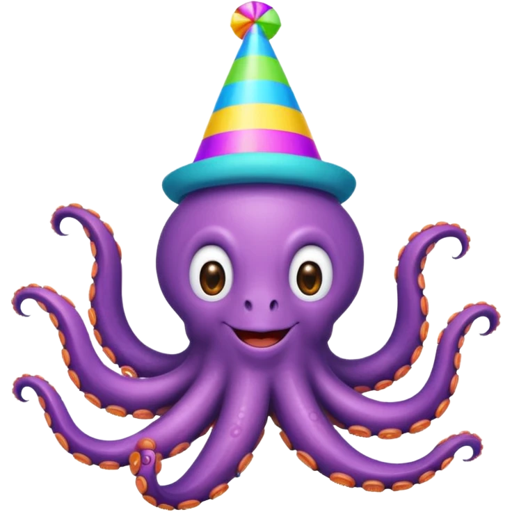 Make an octopus celebrating emoji