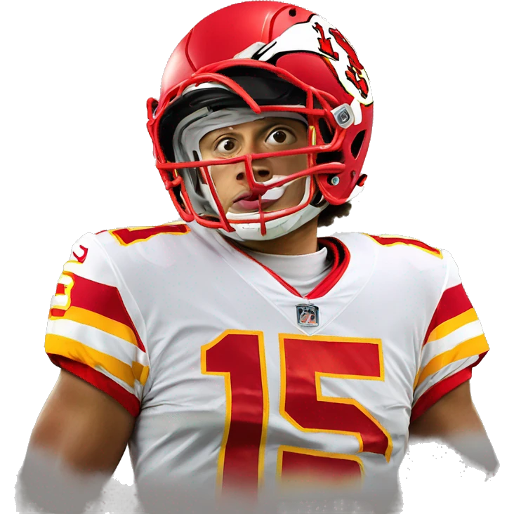 Patrick Mahomes in number 15 jersey emoji