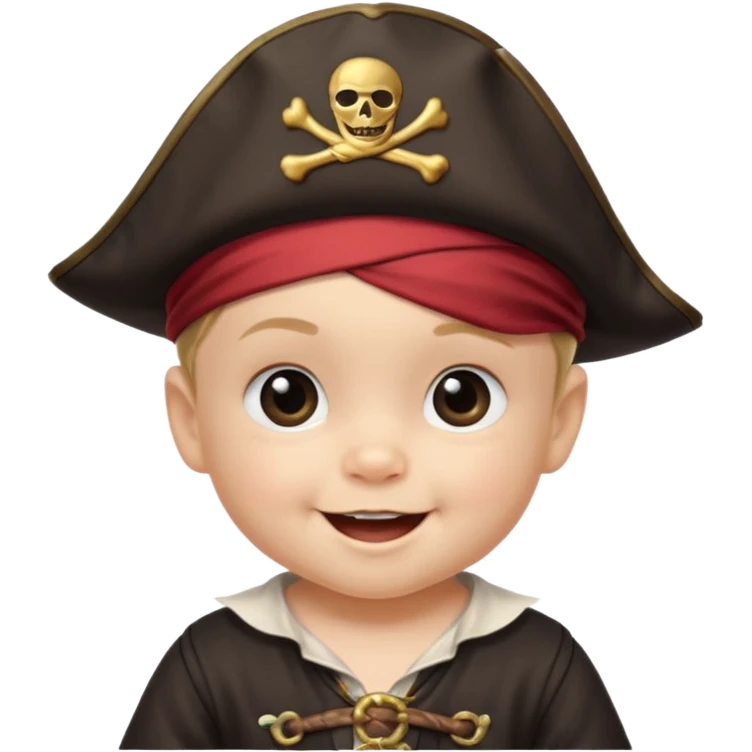 cute 1 year old pirate baby emoji