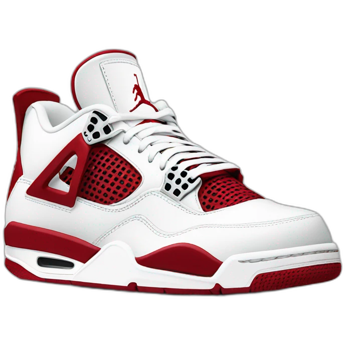 jordan 4 red and white emoji