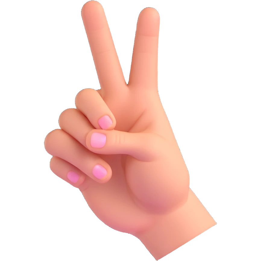 hand with pinky finger down, other fingers up emoji
