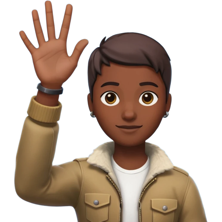 Que este 🙋🏾emoji envés que saludé haga con mano la forma de el emote de fornite toma la L emoji