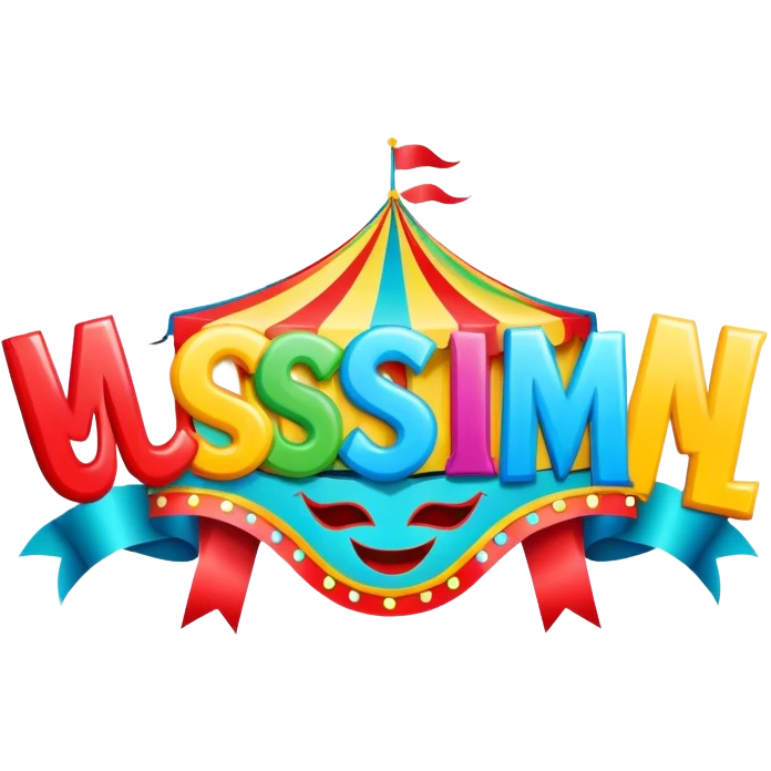 Carnival banner with letters USM emoji