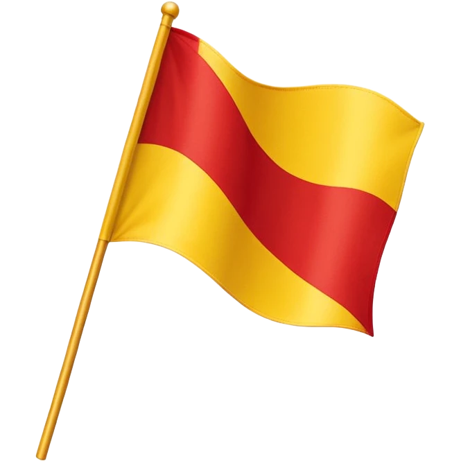 A yellow flag with three red stripes  emoji