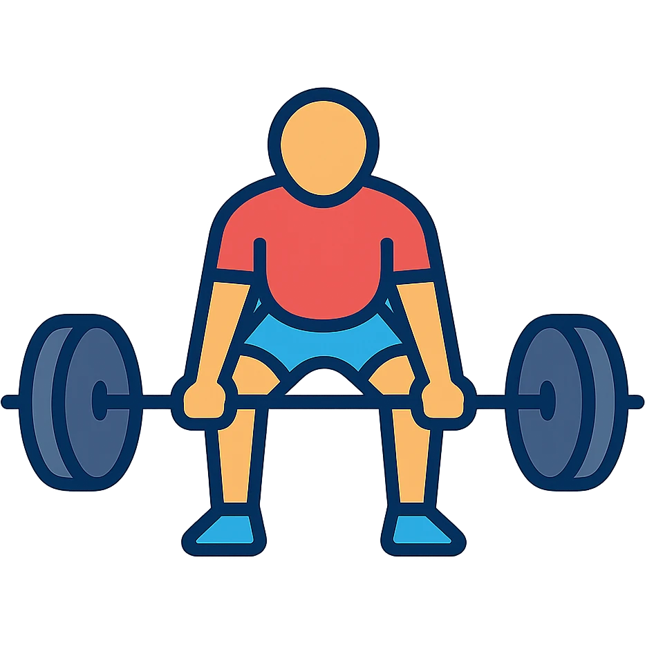 a sportman doing a deadlifts emoji