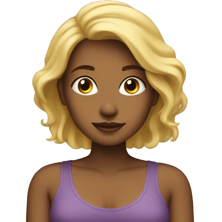 blonde girl relaxing emoji