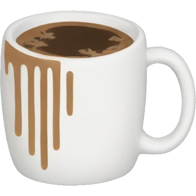 Cozy mug of coffee with snowflakes on it  emoji