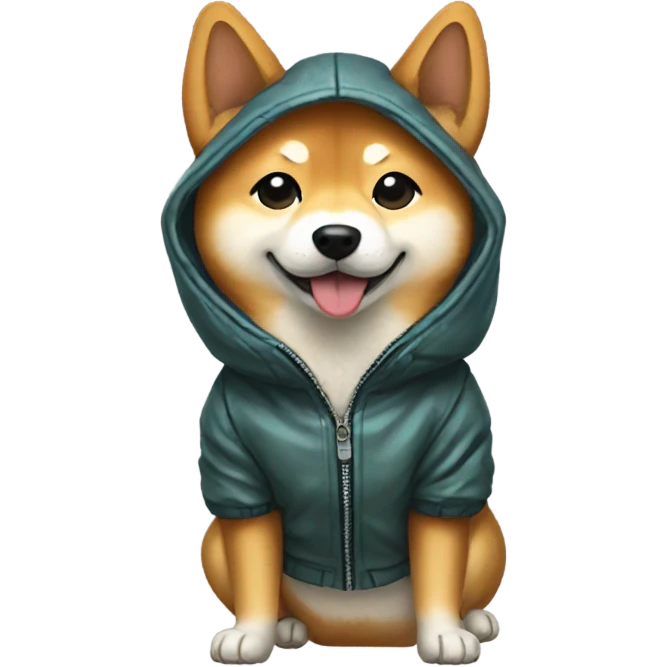 Shiba Inu in jacket emoji