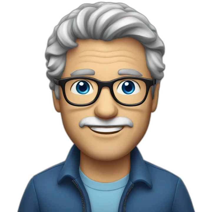Older-Handsome-Caucasian-¿-dark-brown-wavy-hair-blue-eyes-glasses emoji
