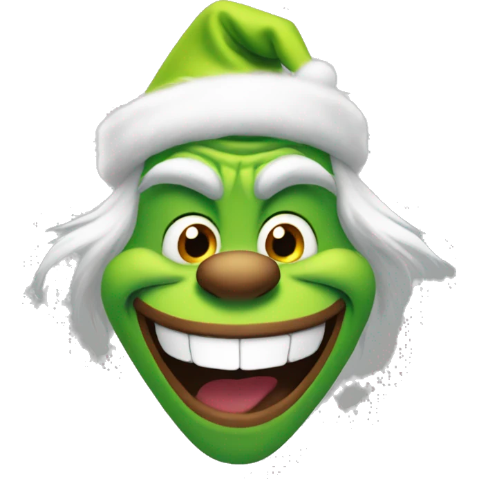 Smiling grinch emoji