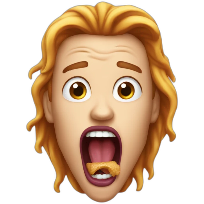 Screamer avec une grande bouche emoji