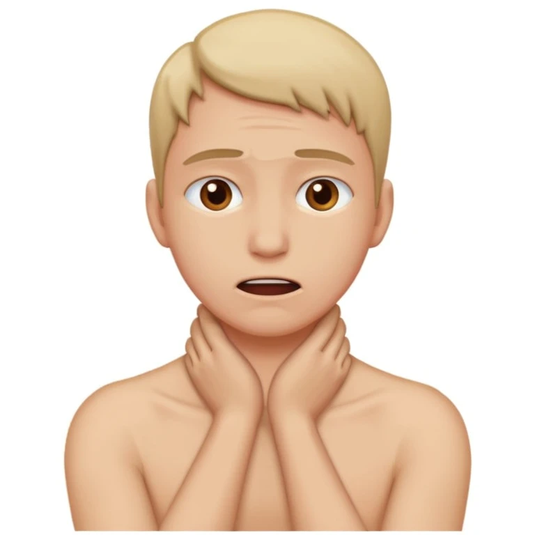 Grabbing neck emoji