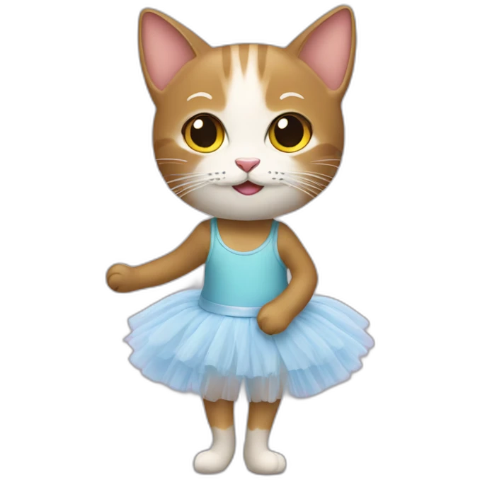 Un chat en tutu emoji