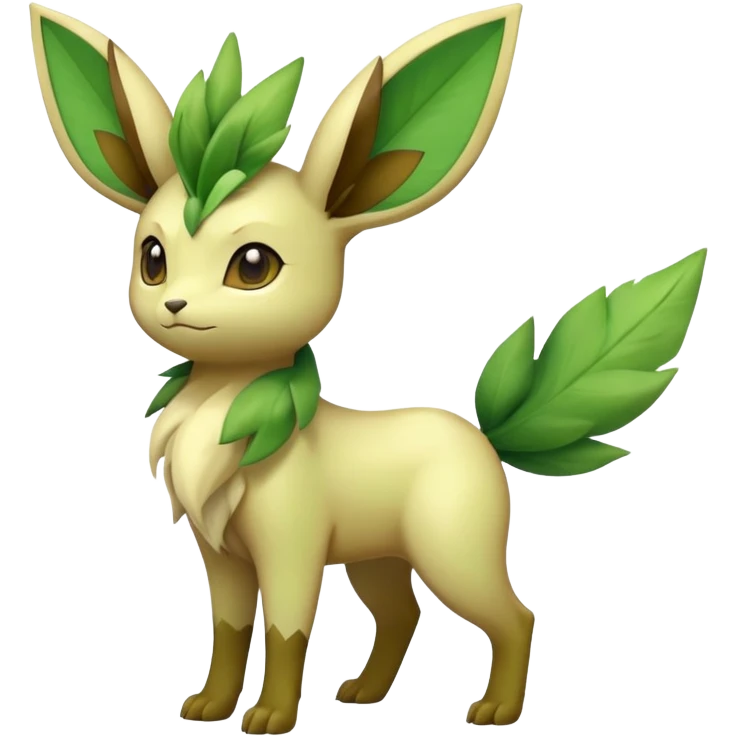 Grass-type Fakémon-Leafeon full body emoji