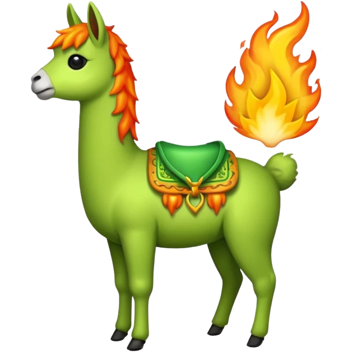 Encendedor verde con fuego emoji