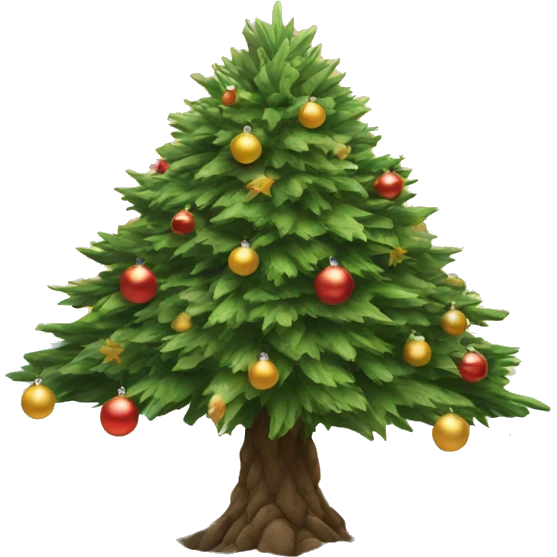 Christmas tree on beach emoji