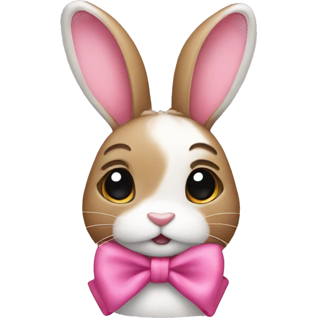 Bunny with pink bow  emoji