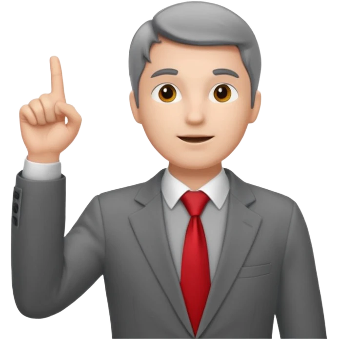 mach mir einen Trader der an der Börse arbeitet der so mit dem Finger nach oben zeigt emoji