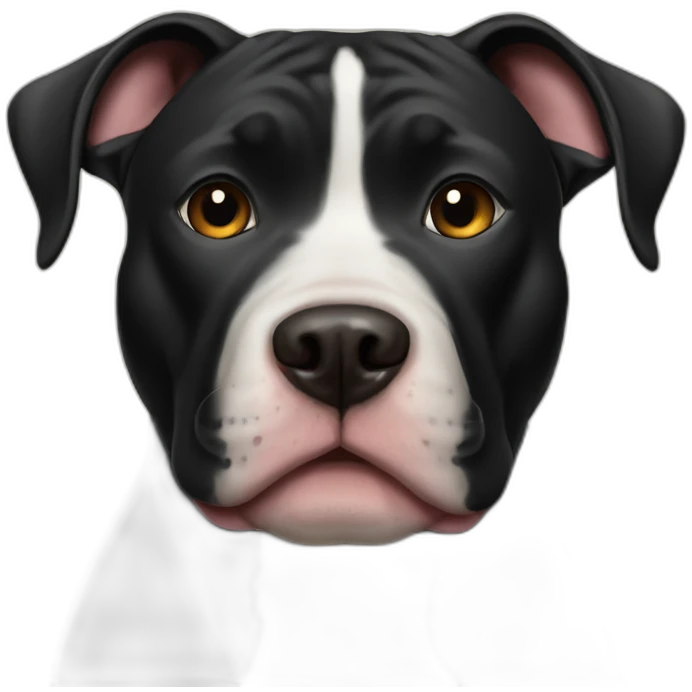 black Pit bull dog  emoji