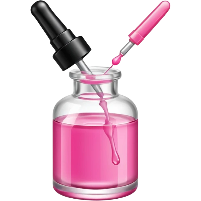 Pink nails serum bottle emoji