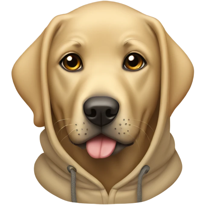 Labrador wearing hoodie  emoji