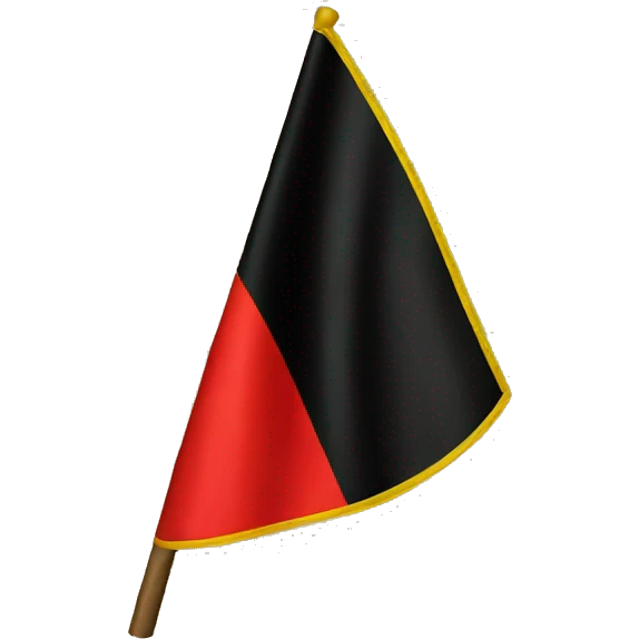 Black yellow circle red flag emoji