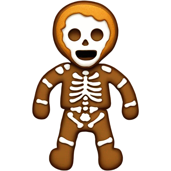 Ginger bread skeleton emoji