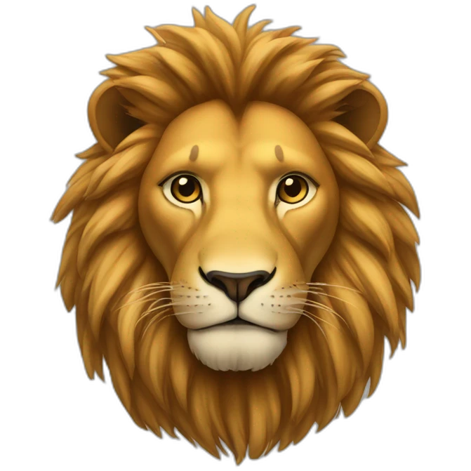 Lion devant un miroir emoji