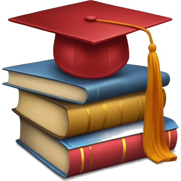 books and graduation hat emoji