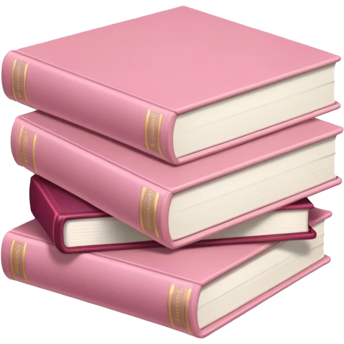 Pile of soft pink books emoji