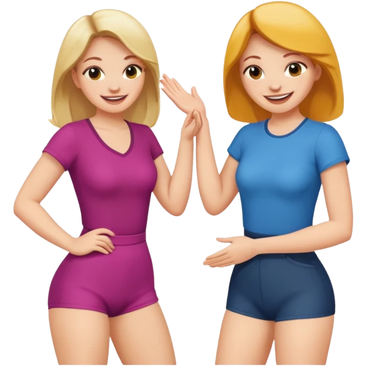 femme qui tape les fesses d’une autre femme emoji