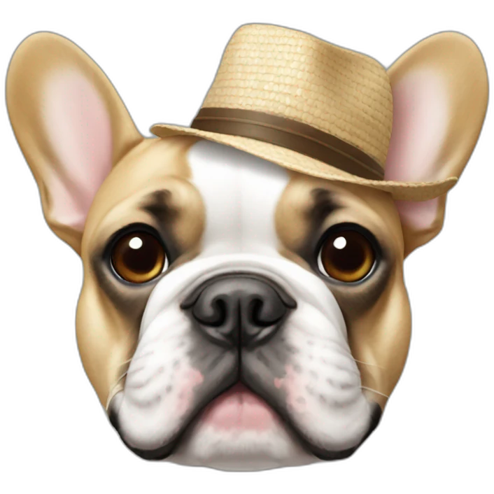 French bulldog hat emoji