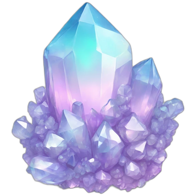 Pastel Iridescent Hue Color Crystal Cluster emoji