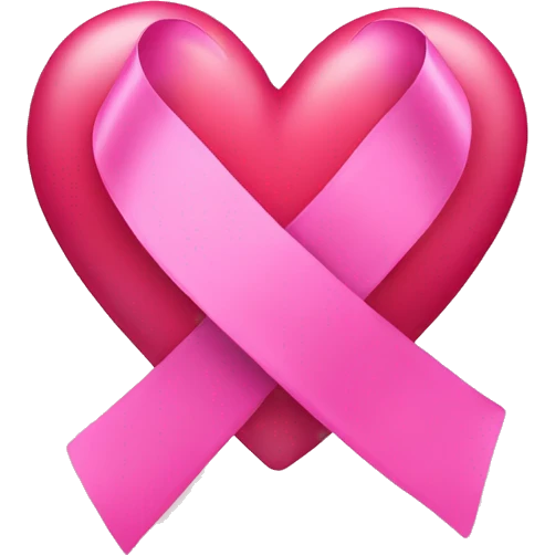 heart with a pink ribbon around it  emoji