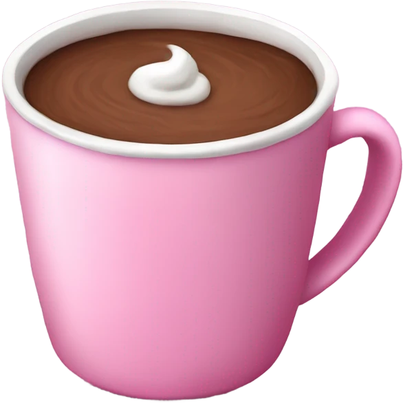 Pink hot cocoa ￼ emoji