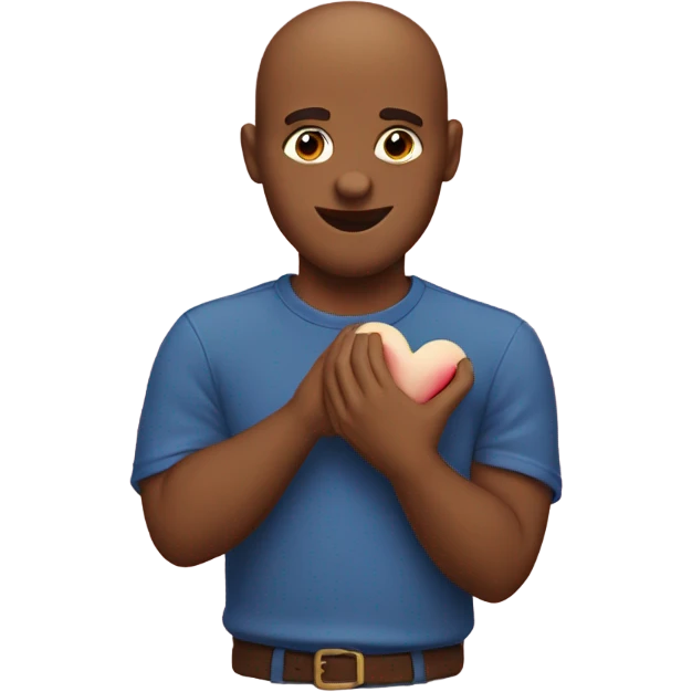 Heart with de heands emoji