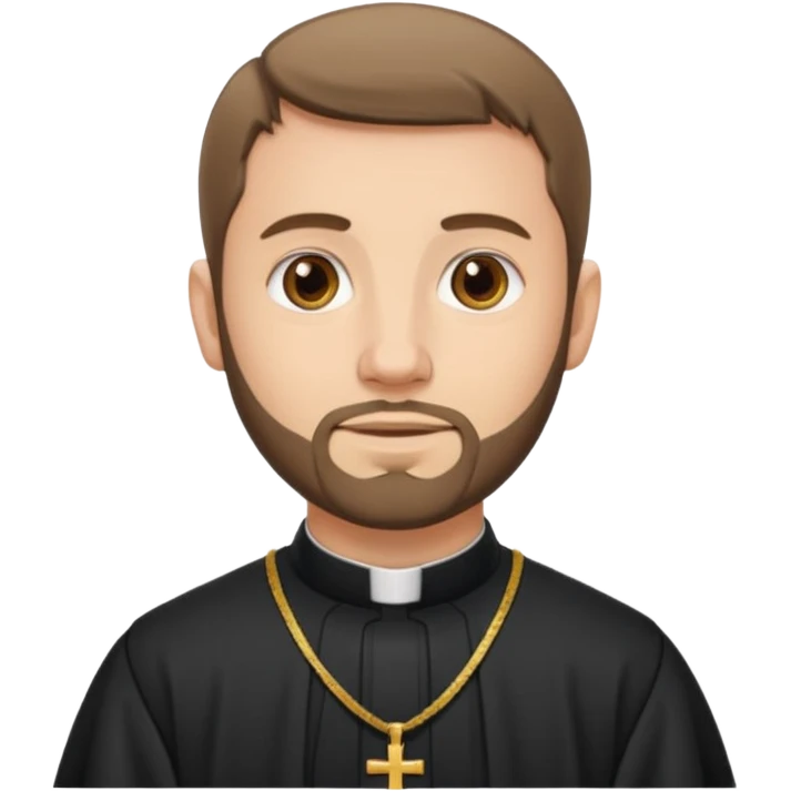 Sacerdote con un poco de barba emoji