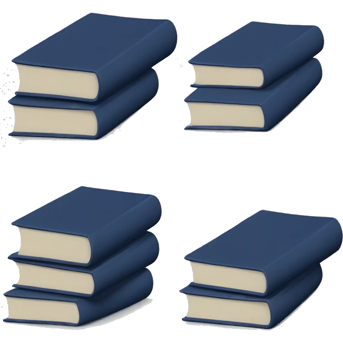 Four Books in navy Blue on top of each other emoji