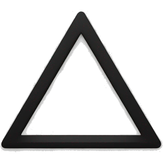 white triangle in black circle emoji