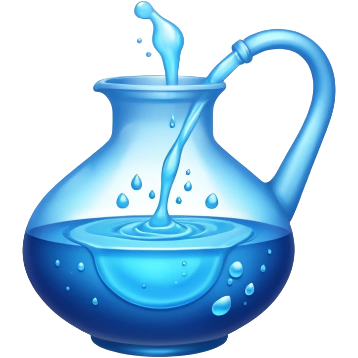 pozione blu che viene svuotata  emoji