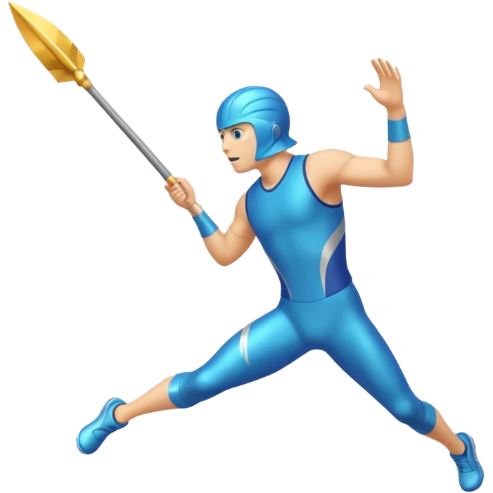 a javelin in mid-throw emoji